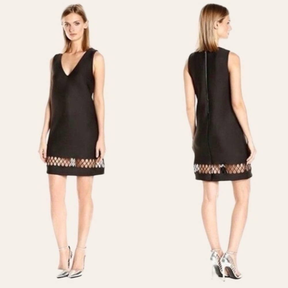 French Connection Clara Shift Dress Deep V-Neck Cut Out Dress 💕